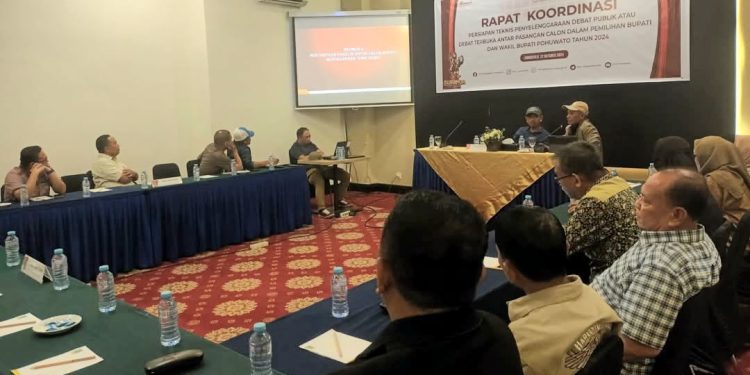 KPU Pohuwato Mantapkan Persiapan Debat Pilkada 2024: Finalisasi Tema dan Skema