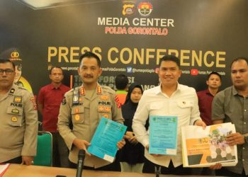 Ditreskrimsus Polda Gorontalo Gelar Konferensi Pers, Bahas Proyek Peningkatan Jalan Nani Wartabone