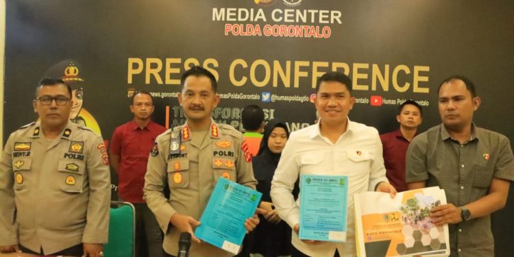 Ditreskrimsus Polda Gorontalo Gelar Konferensi Pers, Bahas Proyek Peningkatan Jalan Nani Wartabone